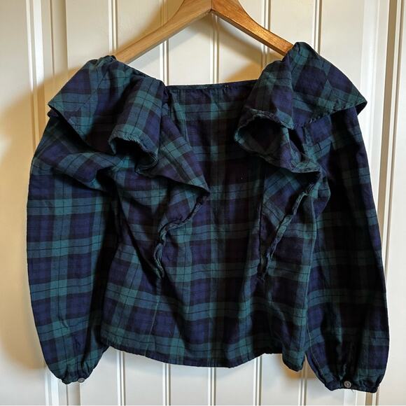 J crew women’s plaid blouse pxs - Picture 4 of 7